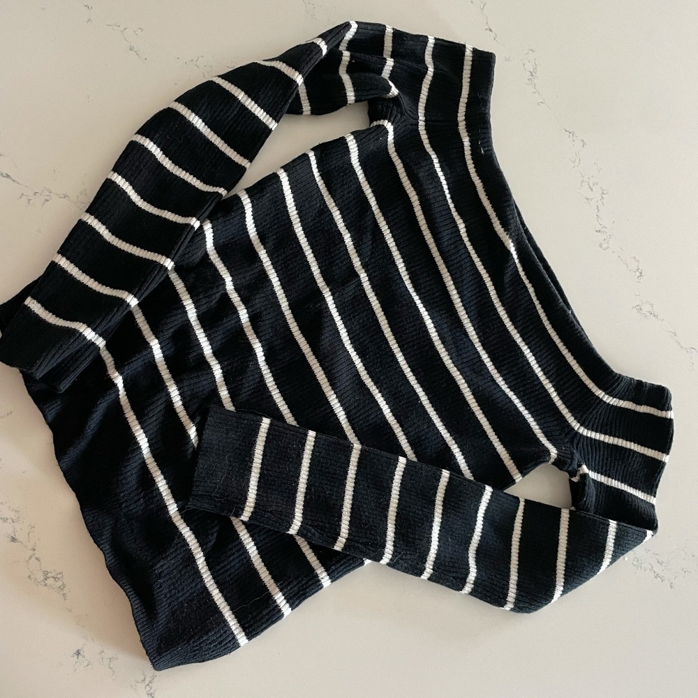 American Eagle Off the Shoulder Striped Sweater